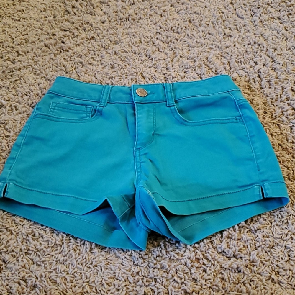 Teal Khaki Shorts